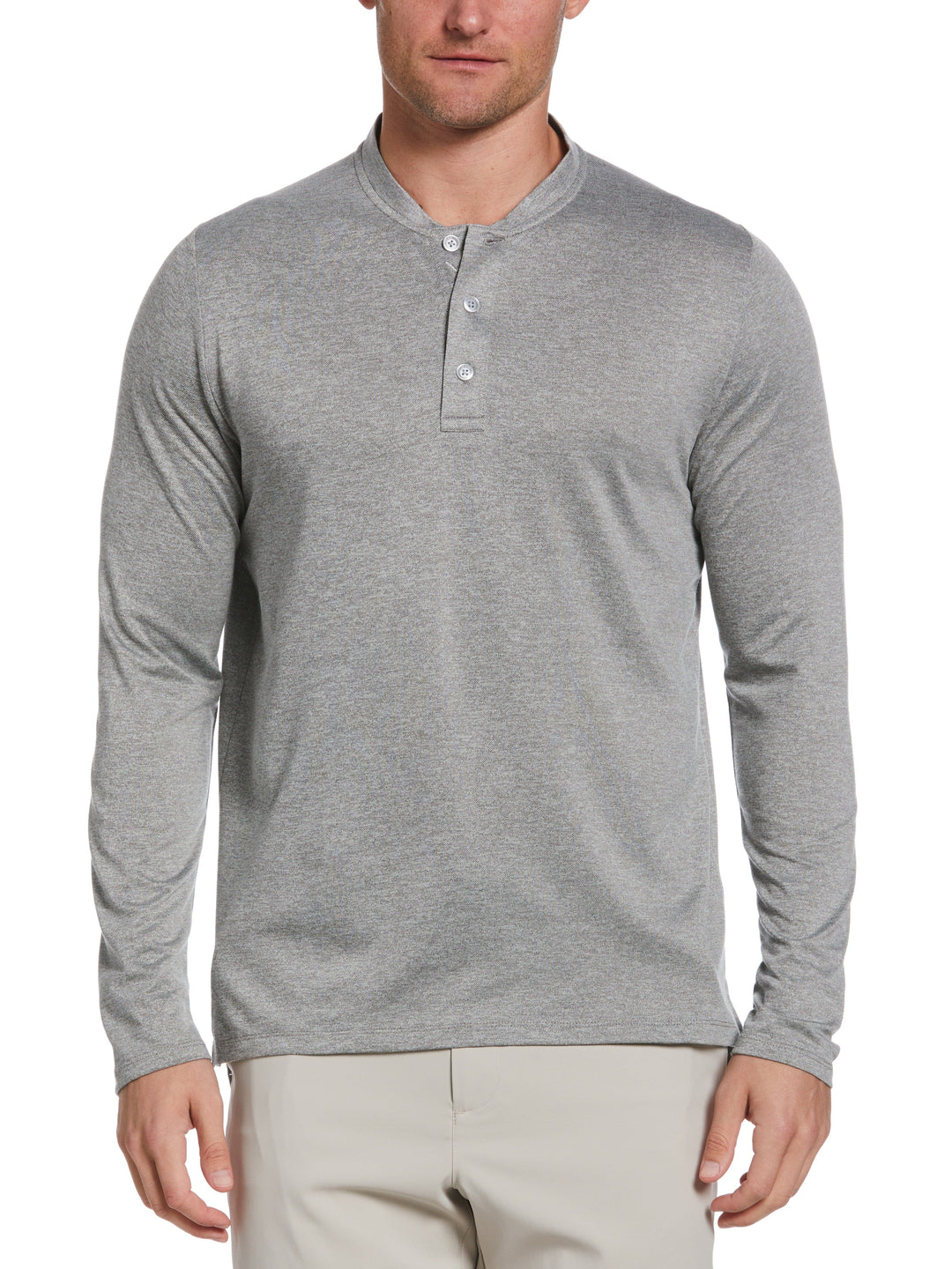 Crossover Performance Hybrid Collar Golf Pullover (Medium Grey Htr) 