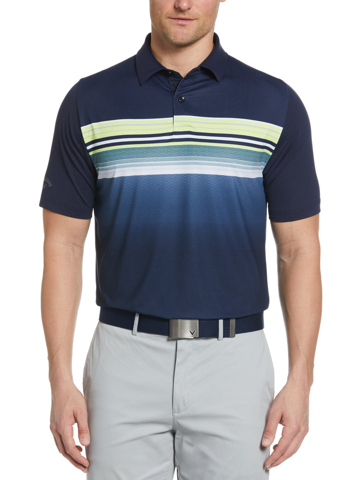 Engineered Fluid Stripe Golf Polo (Peacoat) 