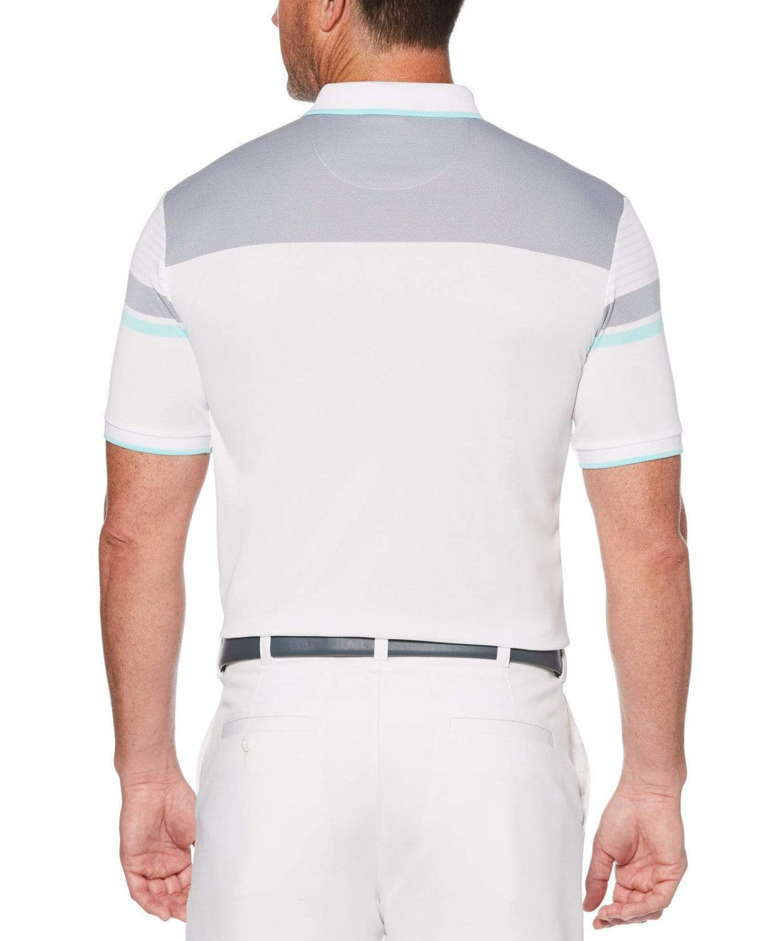 Mens Engineered Stripe Birdseye Polo Polos