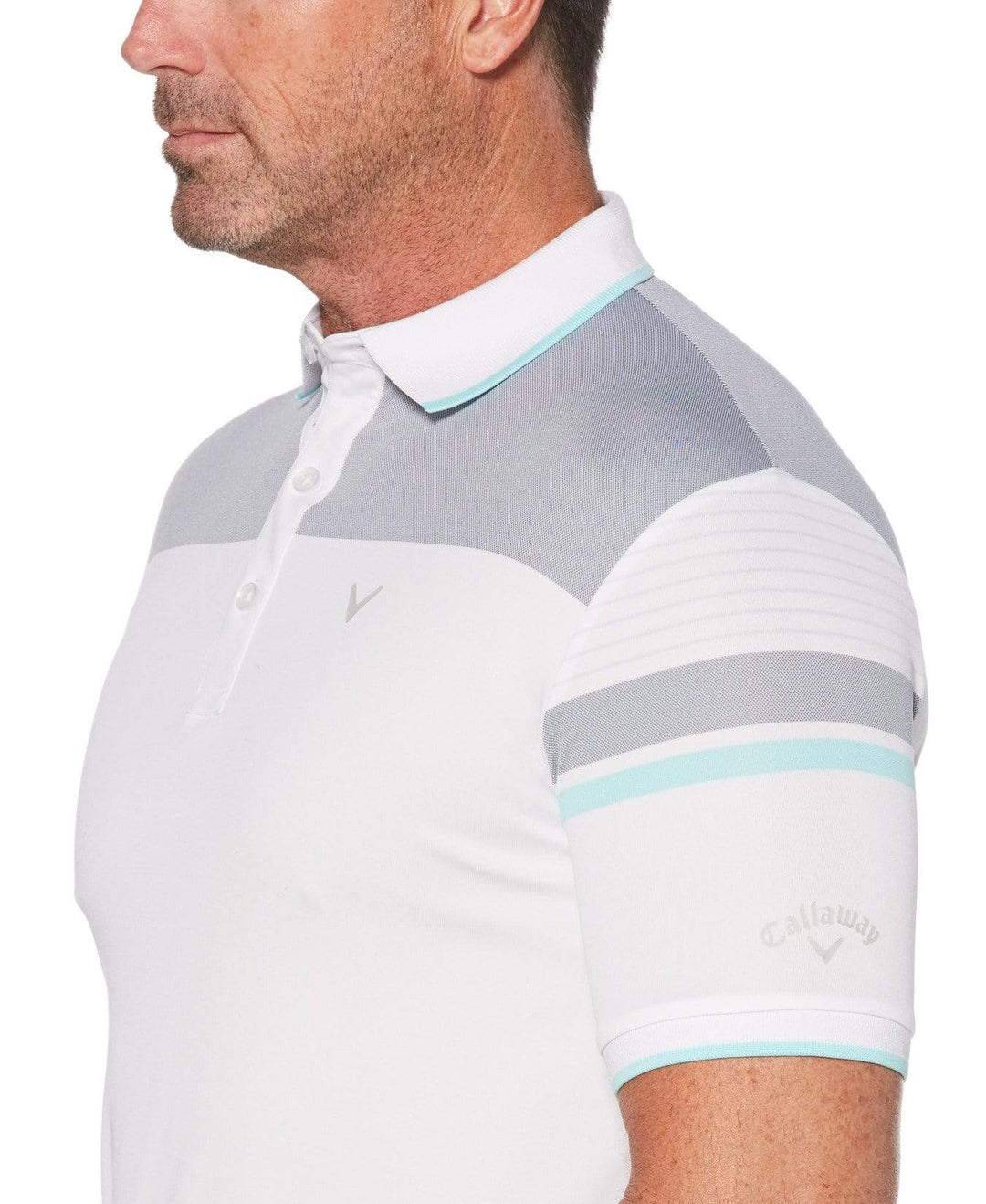 Mens Engineered Stripe Birdseye Polo Polos