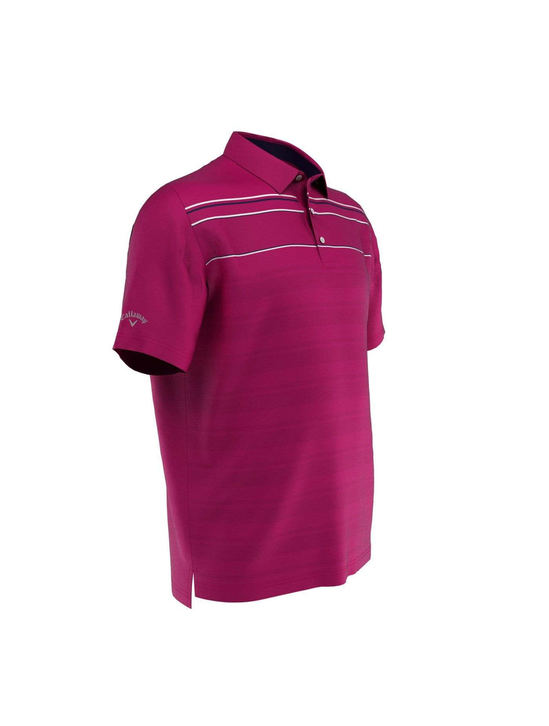 Mens Engineered Stripe Textured Chest Swing Tech Polo-Polos-Callaway Apparel