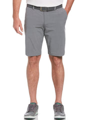 Mens Horizontal Textured Stretch Short-Shorts-Dk Grey Htr-34-Callaway