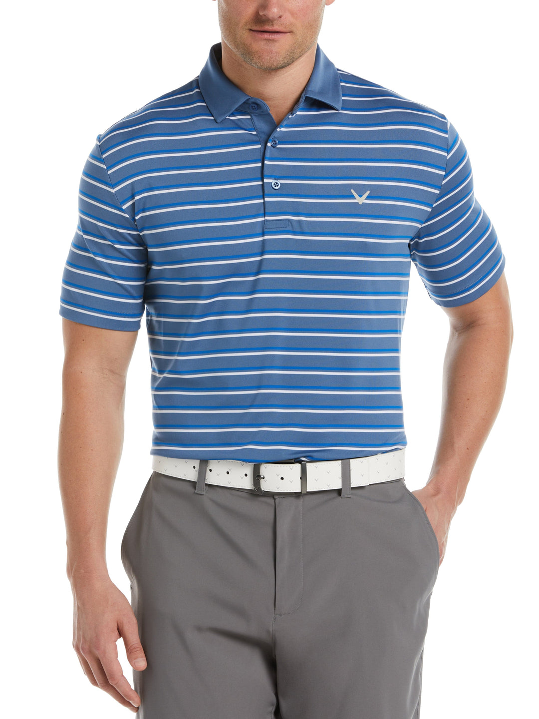 Mens Feeder Stripe Golf Polo-Polos-Callaway