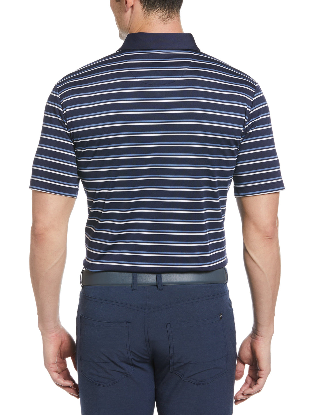 Feeder Stripe Golf Polo (Peacoat) 