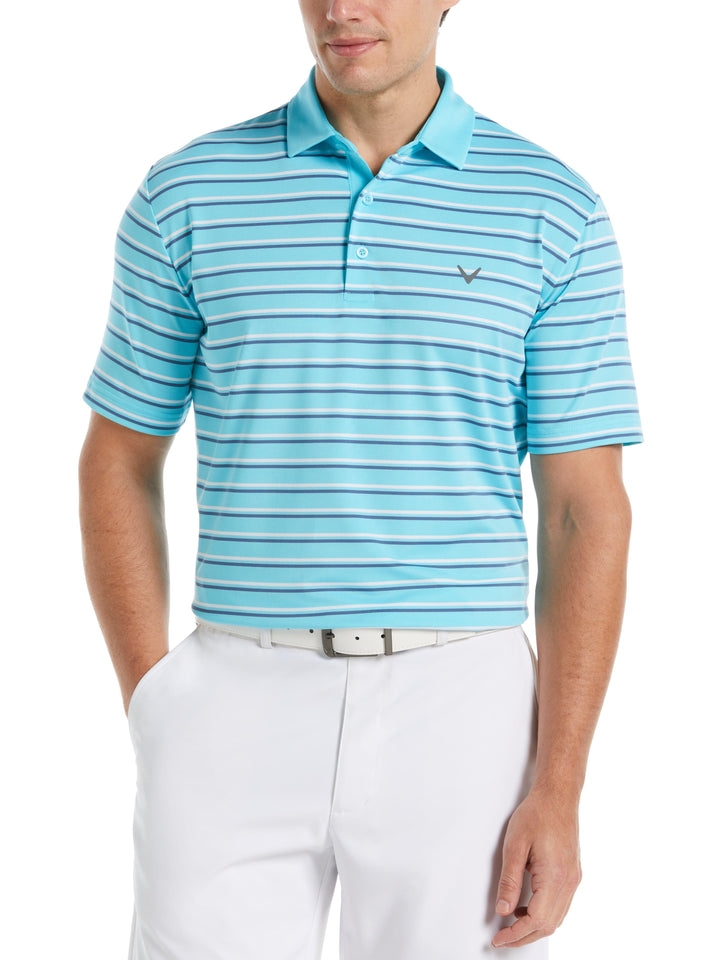 Feeder Stripe Golf Polo (Santorini Blue) 