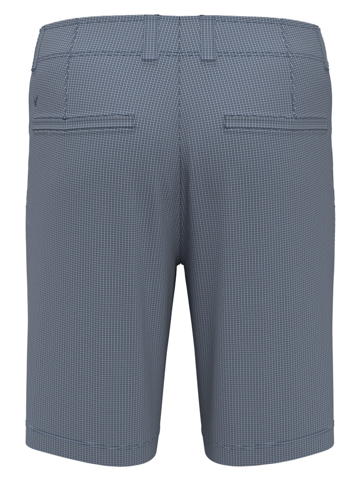 Flat Front Mini Texture Print Golf Short (Blue Horizon) 