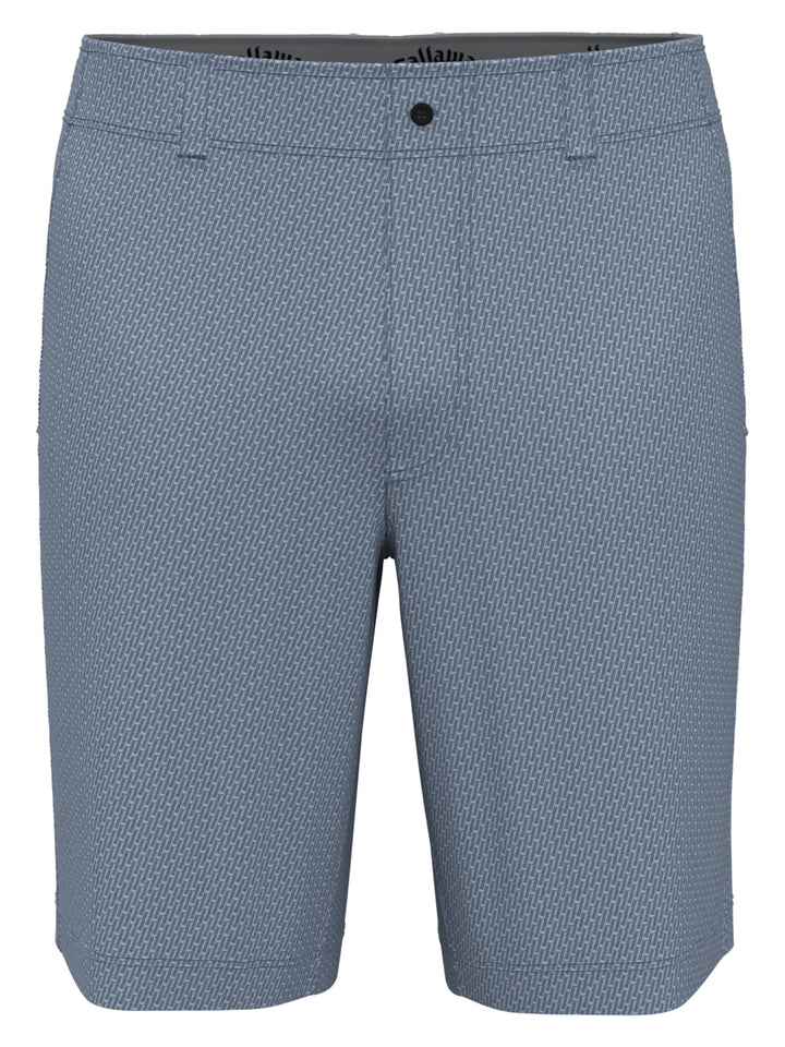 Flat Front Novelty Print Golf Short (Blue Horizon) 
