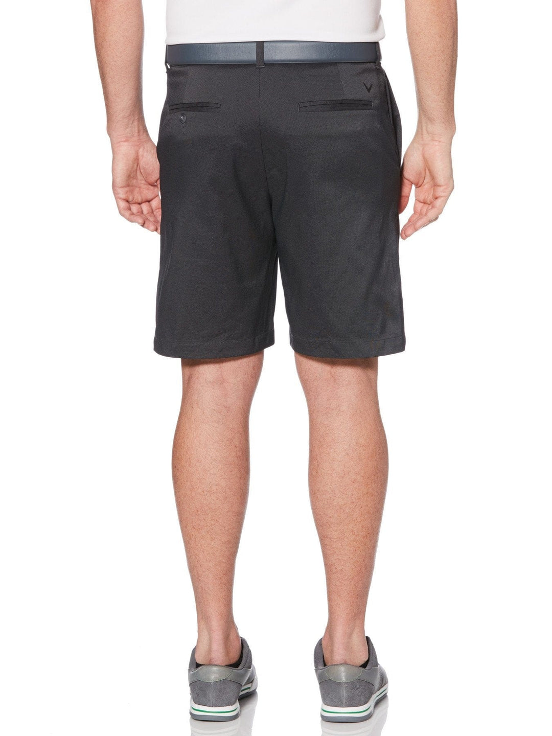 Mens Oxford Plaid Stretch Short-Shorts-Caviar-34-Callaway