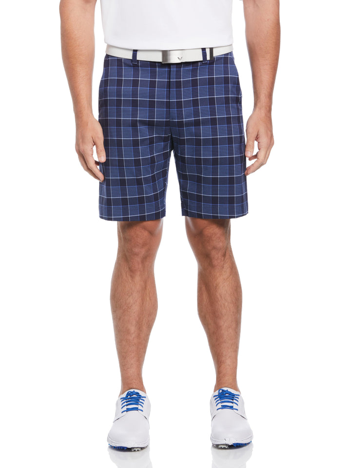 Flat Front Yarn Dye Heritage Plaid Ergo Golf Short (Peacoat) 