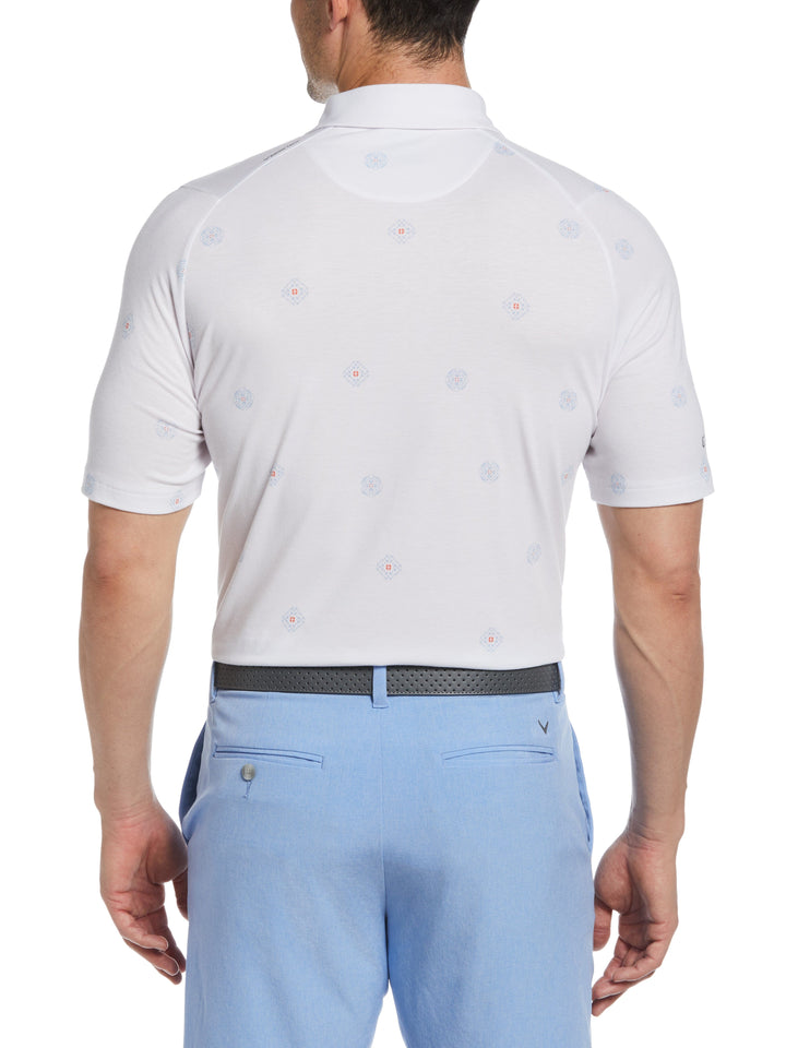 Foulard Print Golf Polo (Bright White) 