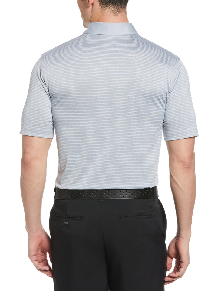Heather Micro Stripe Golf Polo (Tradewinds Htr) 