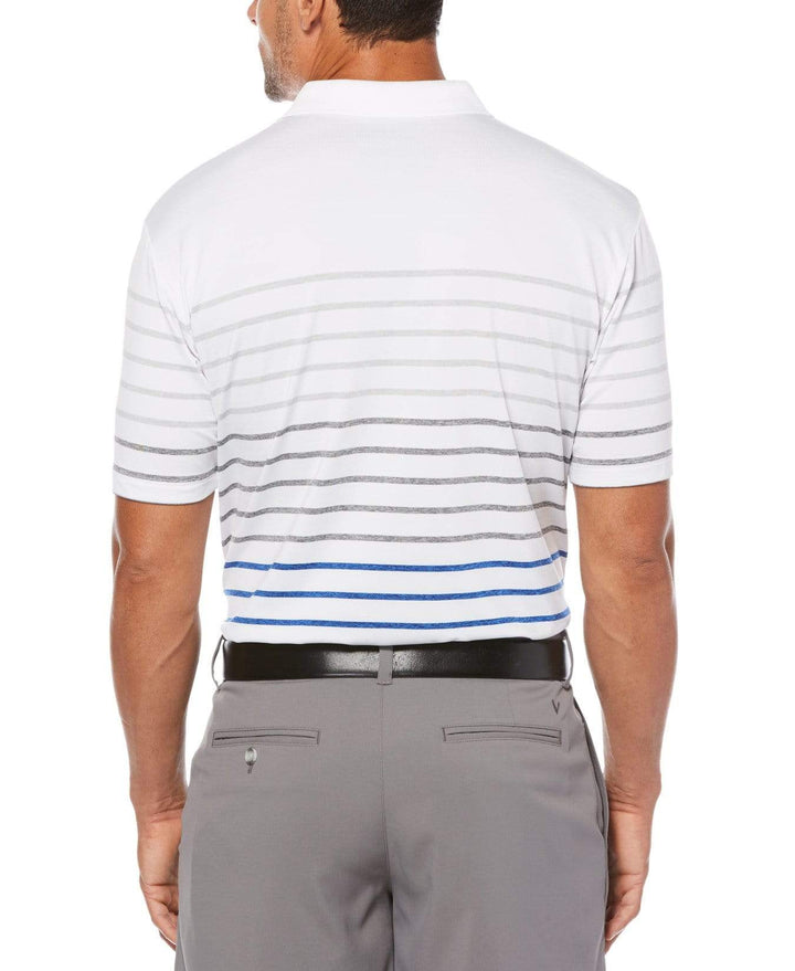 Mens Heathered Stripe Polo Polos