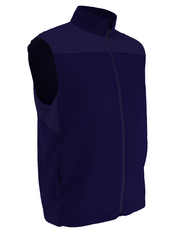 Mens High Gauge Fleece Zippered Golf Vest-Vests-Callaway