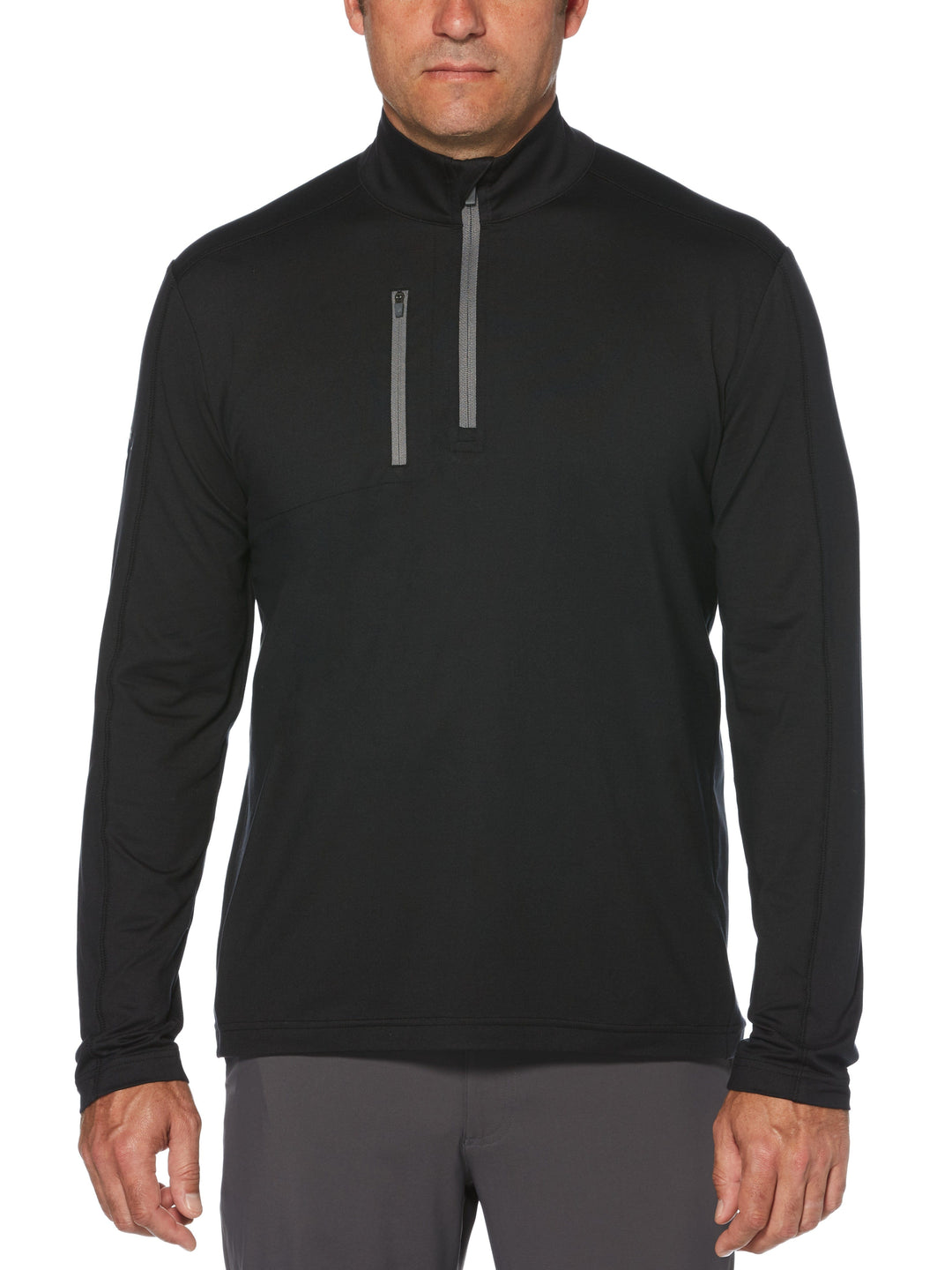 Mens Lightweight 1/4 Zip Shirt (Black) 