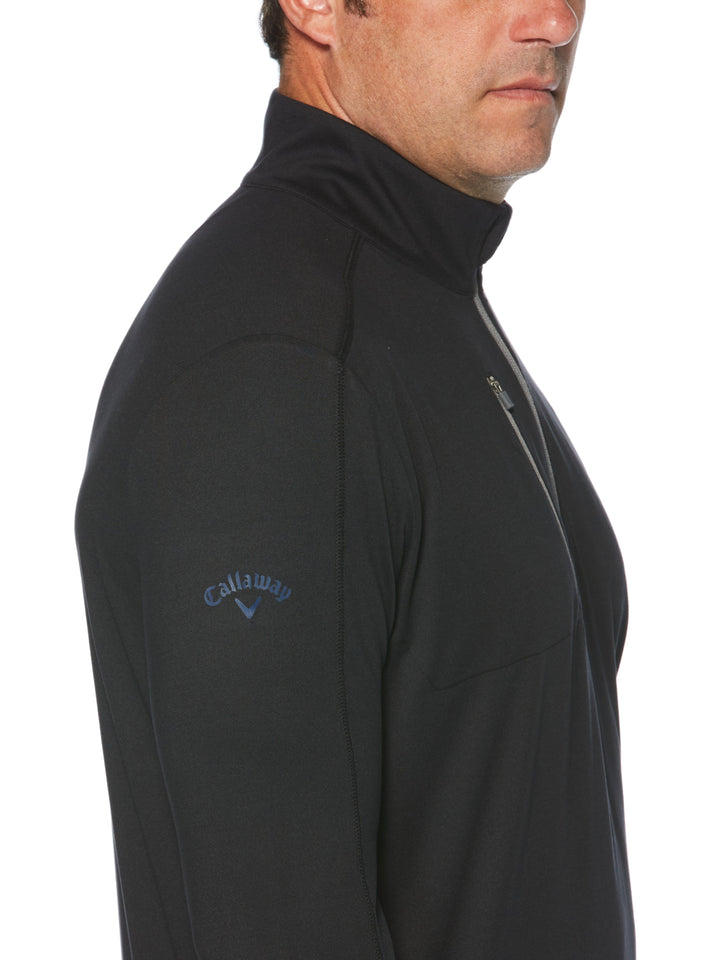 Mens Lightweight 1/4 Zip Shirt (Black) 