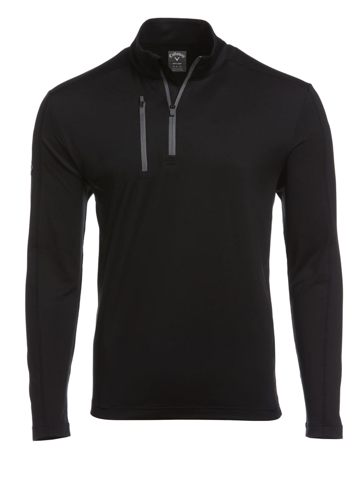 Mens Lightweight 1/4 Zip Shirt (Black) 