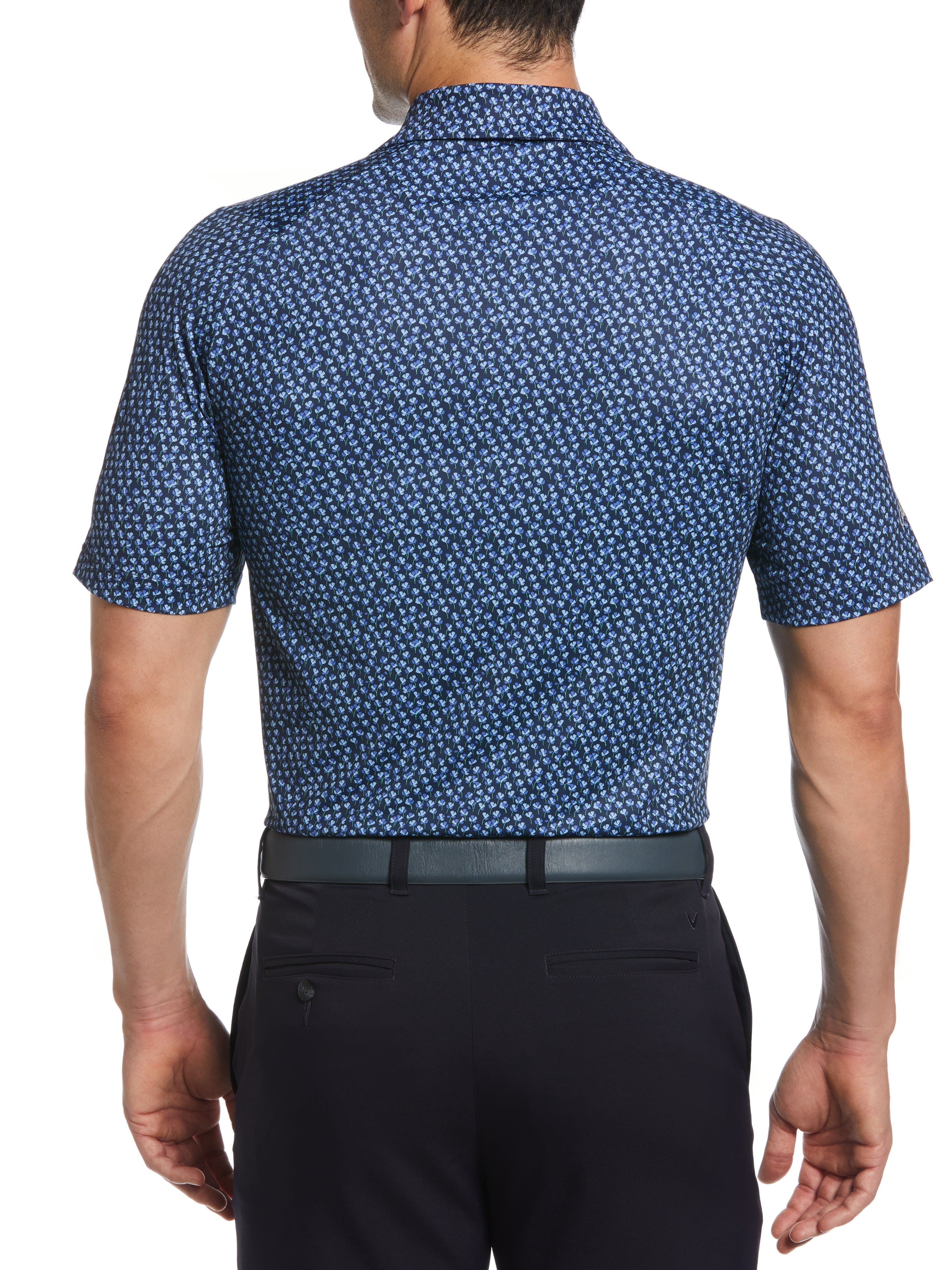 (取寄) キャロウェイ メンズ レイヤード フローラル ポロ Callaway men Layered Floral Polo Galaxy Blue Mens Micro Floral Print Golf Polo – Callaway Apparel