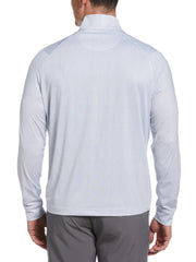 Micro Trademark Geo Print Sun Protection 1/4 Zip Golf Pullover (Bright White) 
