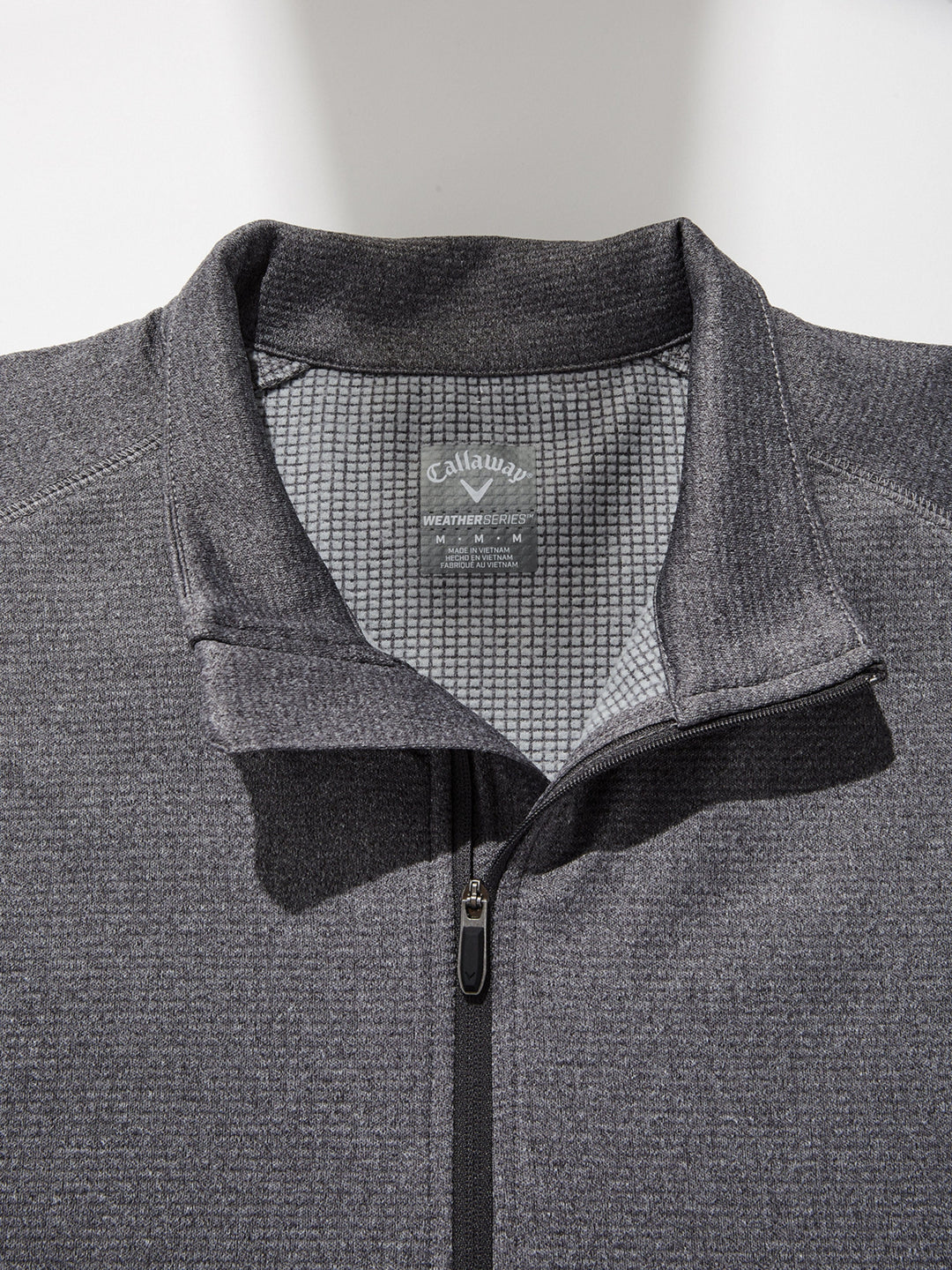 Mens Midweight Waffle Knit 1/4 Zip Pullover-Jackets-Callaway