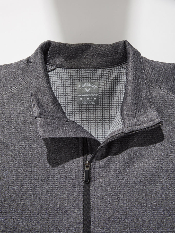 Mens Midweight Waffle Knit 1/4 Zip Pullover-Jackets-Callaway