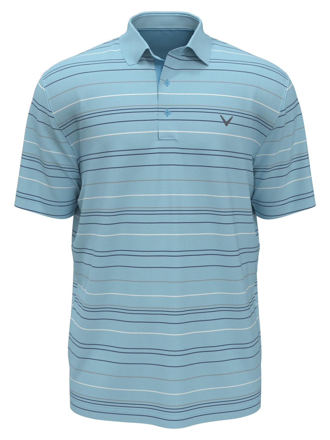 Mosaic Stripe Golf Polo (Blue Grotto) 