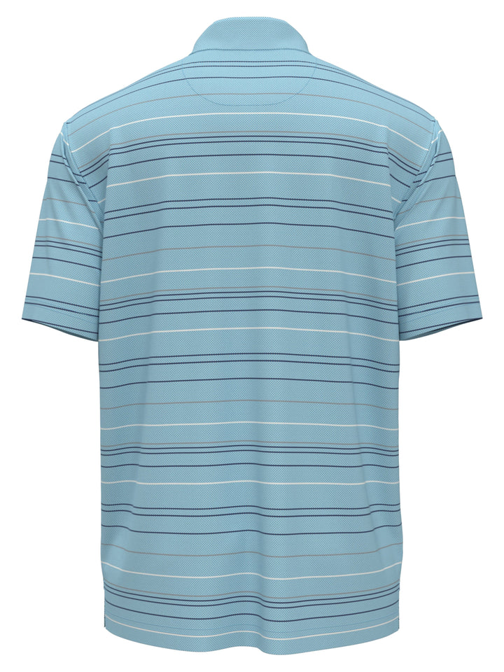 Mosaic Stripe Golf Polo (Blue Grotto) 