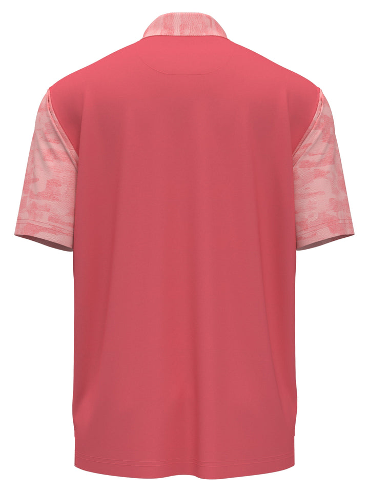 Ombre Camo Print Golf Polo (Sun Kissed Coral) 