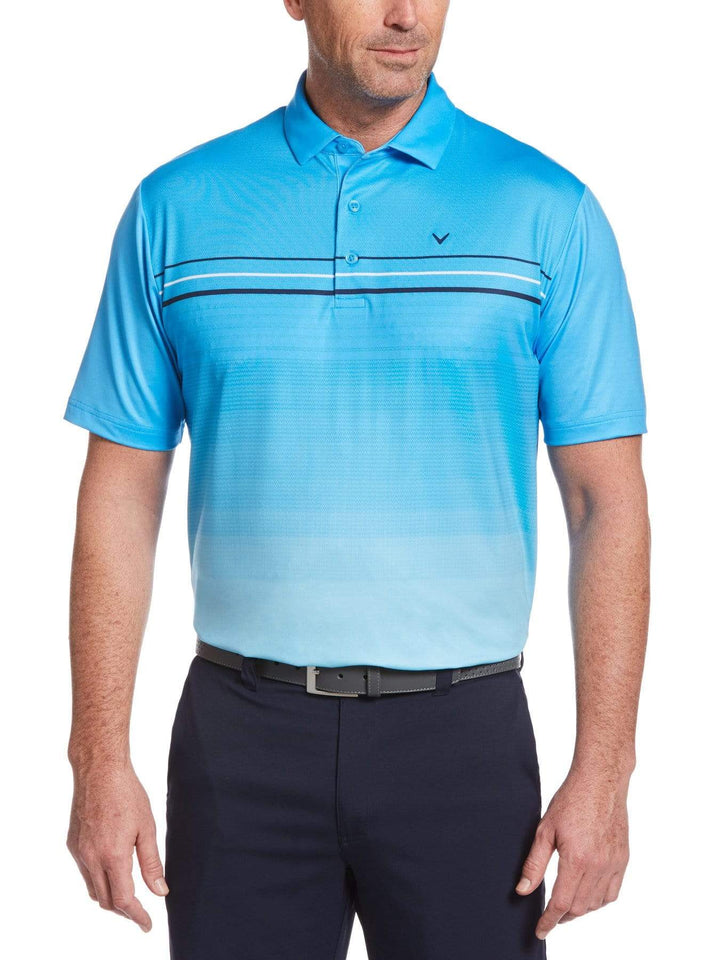 Mens Ombre Stripe Polo Polos Spring Break / XXL