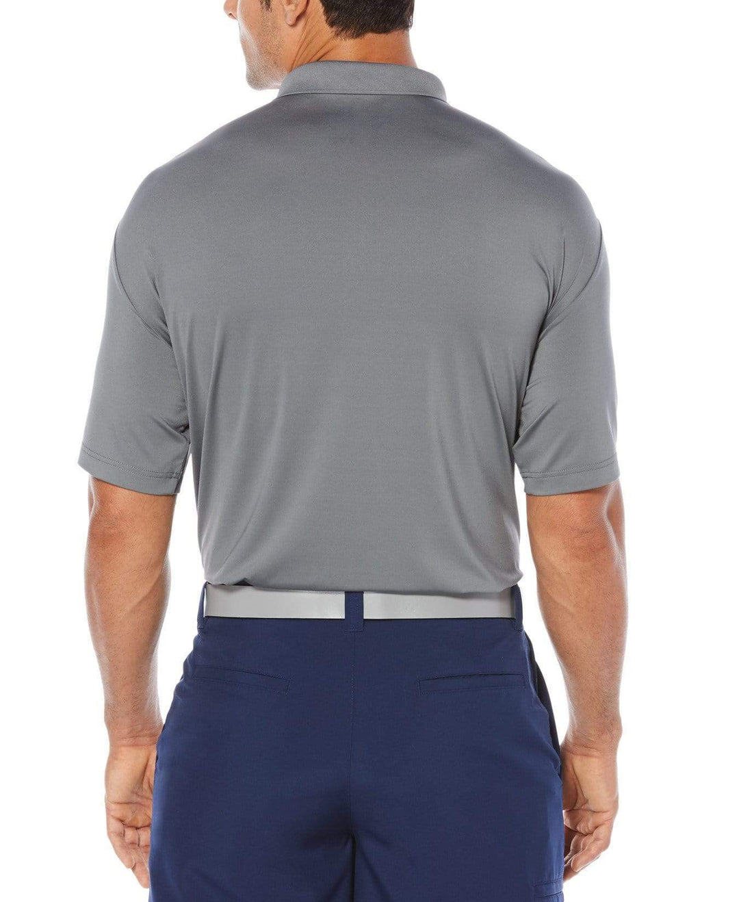 Mens Opti-Dri Textured Color Block Polo Polos