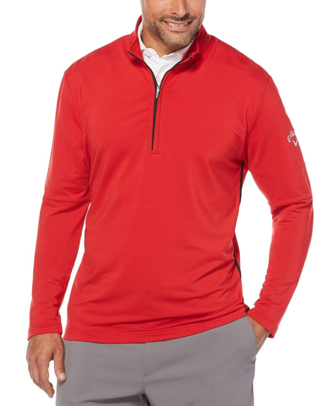 Mens Outlast Premium Mid-Layer Pullover Jackets Tango Red / XL