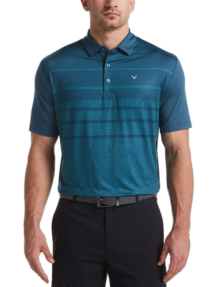 Mens Printed Engineered Stripe Polo Polos Deep Dive / M