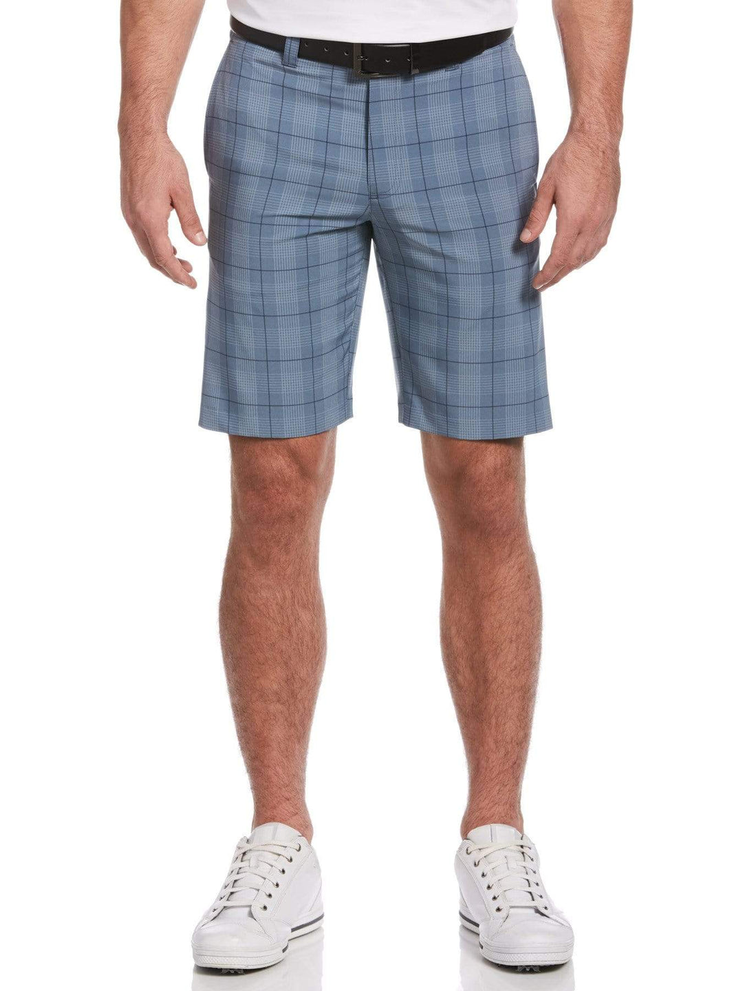 Mens Printed Plaid Short Shorts Flint Stone / 34