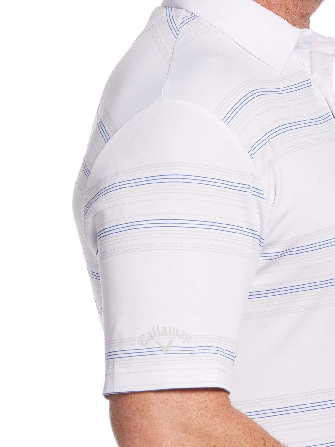 Mens Printed Stripe Polo-Polos-Callaway Apparel
