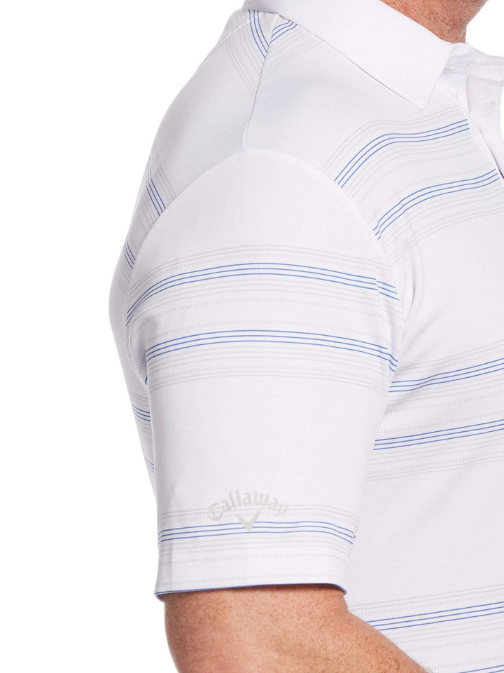 Mens Printed Stripe Polo-Polos-Callaway Apparel