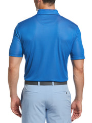 Men's Pro Spin Chevron Jacquard Golf Polo (Magnetic Blue) 