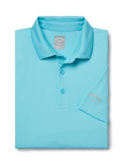 Men's Pro Spin Chevron Jacquard Golf Polo (Santorini Blue) 