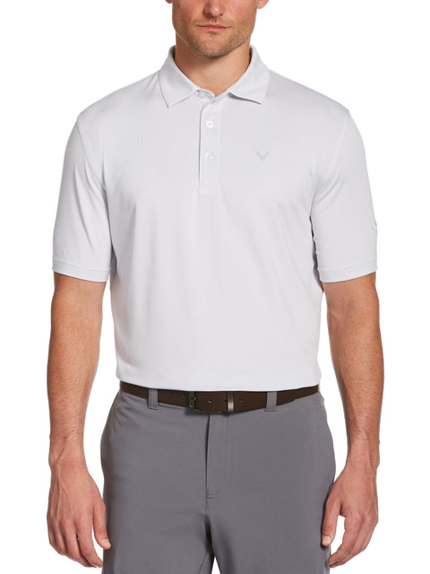 Men's Pro Spin Fine Line Golf Polo (Bright White) 