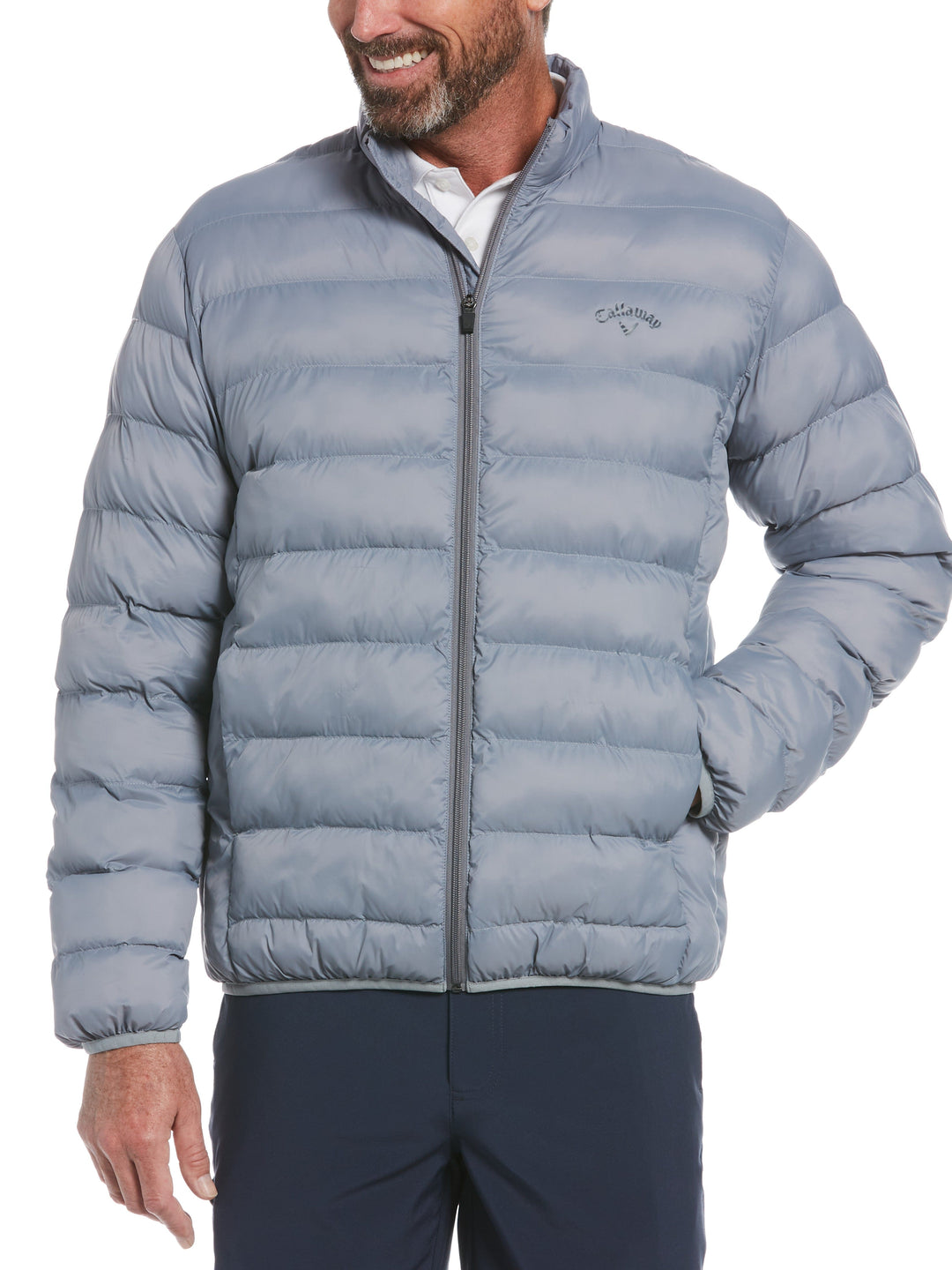 Banded Collar Puffer Golf Jacket (Tradewinds) 