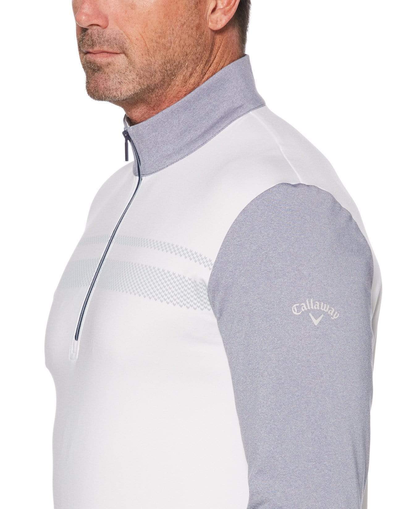 Callaway ホワイトジャケット フルジッパー Callaway ホワイト ナイロンジャケット 裏メッシュ ジップジャケット L