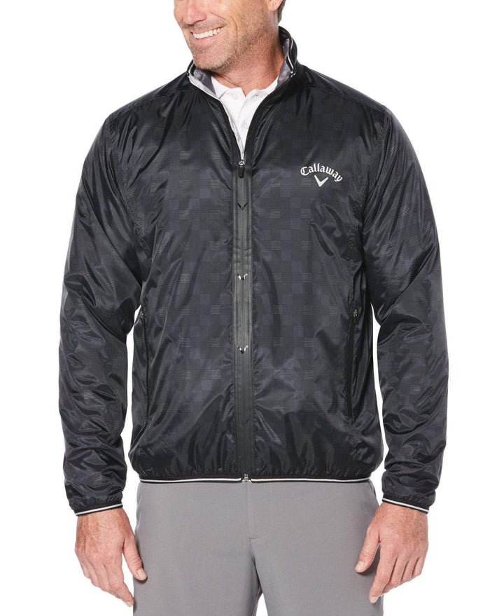 Mens Reversible Fiber Fill Plaid Jacket Jackets Caviar / XL