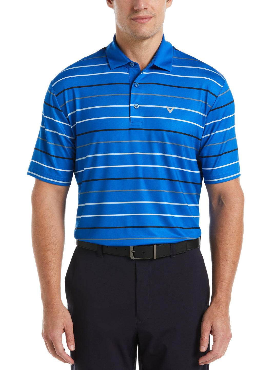 Roadmap Stripe Golf Polo (Magnetic Blue) 