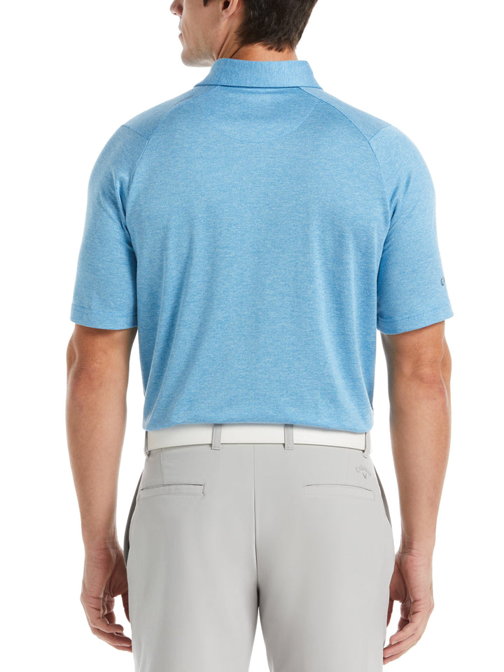 Soft Touch Color Block Golf Polo (Malibu Heather) 