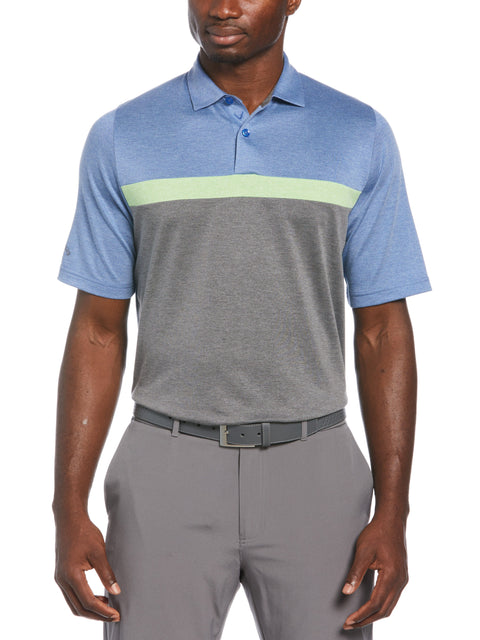 Mens Soft Touch Color Block Golf Polo-Polos-Med Magnetic Bl Hthr-S-Callaway