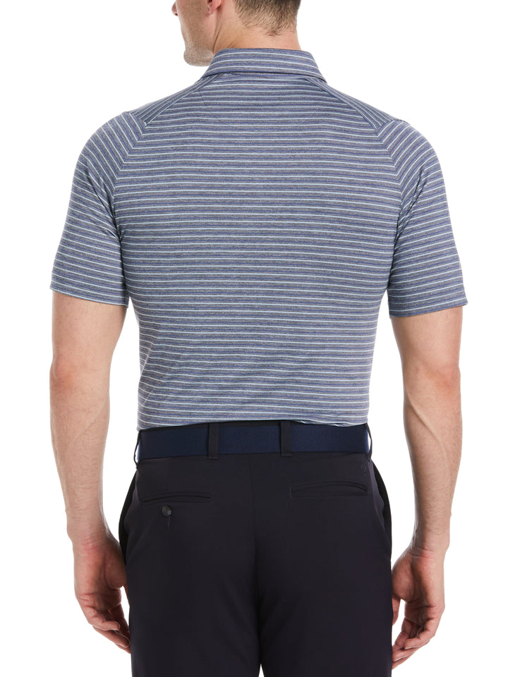 Soft Touch Stripe Golf Polo (Peacoat Heather) 