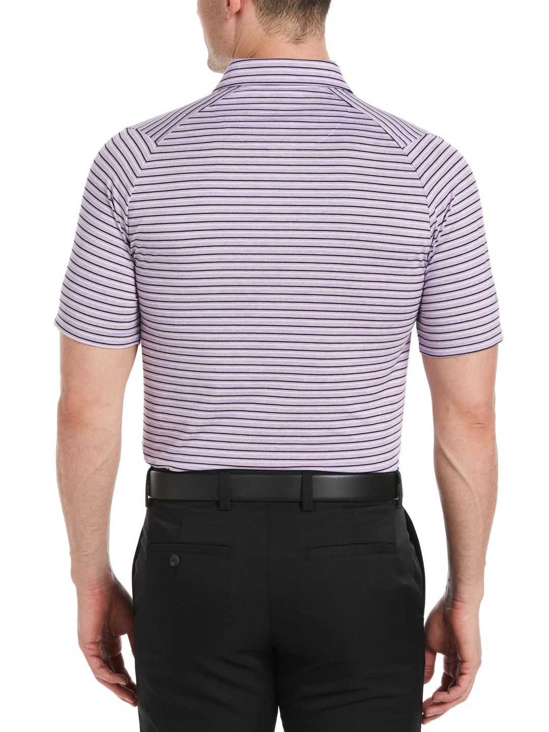 Soft Touch Stripe Golf Polo (Light Fairy Wren Htr) 