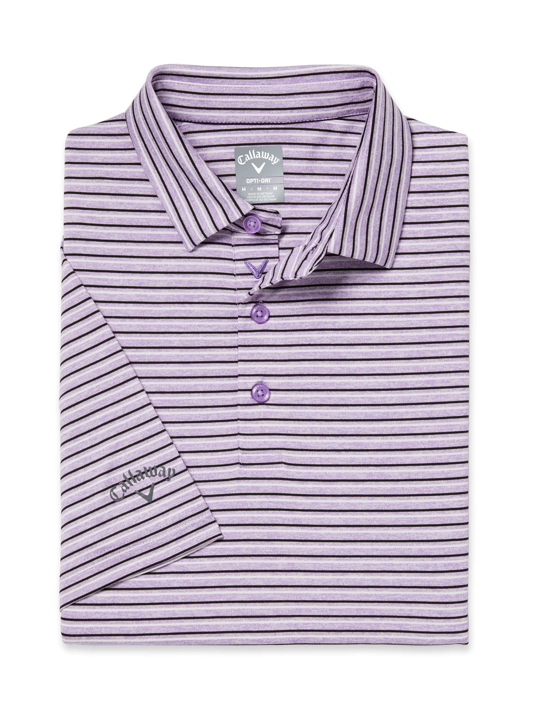 Soft Touch Stripe Golf Polo (Light Fairy Wren Htr) 