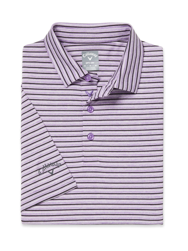 Soft Touch Stripe Golf Polo (Light Fairy Wren Htr) 