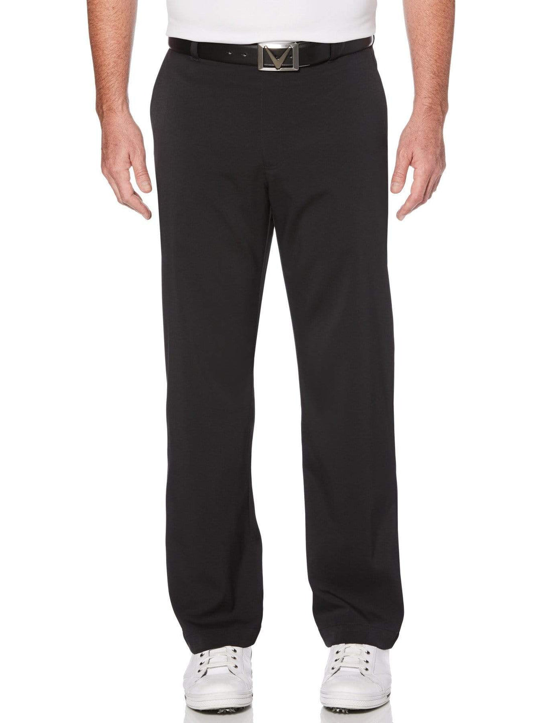 Mens Stretch Solid Pant Pants Caviar / 36 / 32