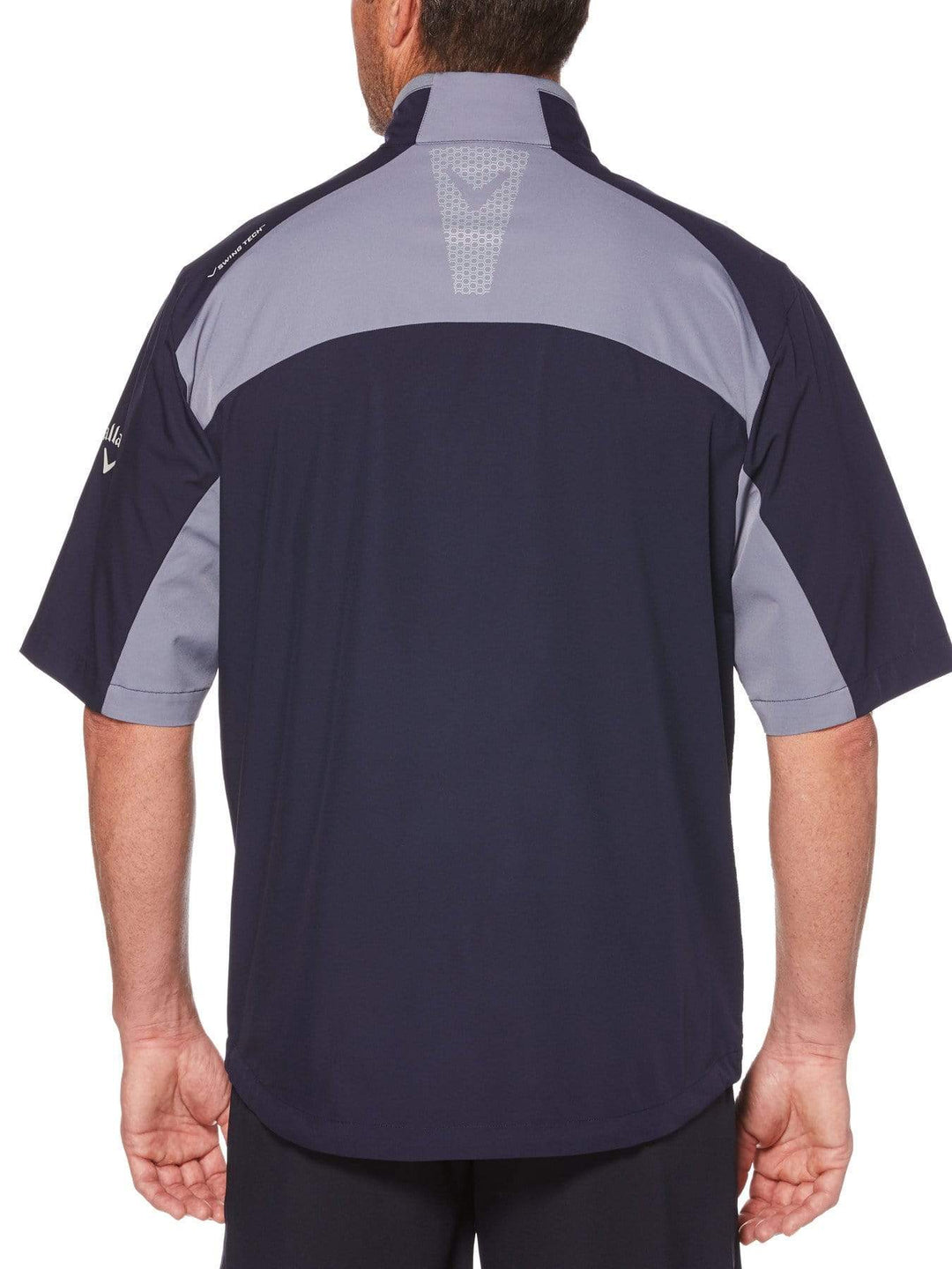 Mens Swing Tech 1/2 Sleeve Color Block Golf Windshirt-Jackets-Callaway