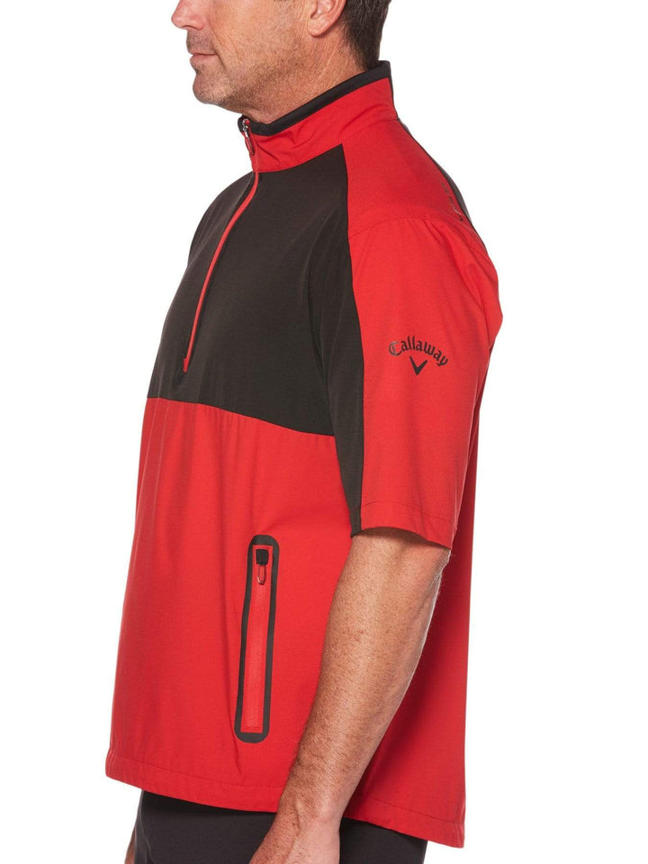 Mens Swing Tech 1/2 Sleeve Color Block Golf Windshirt-Jackets-Callaway